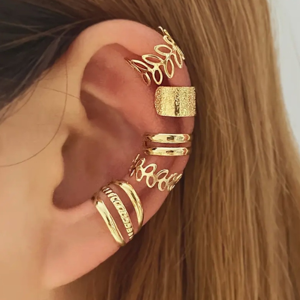 Gold Tone Ear Cuffs - Set of 5